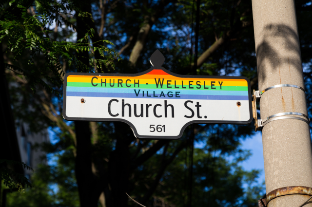 Gay street sign in Toronto